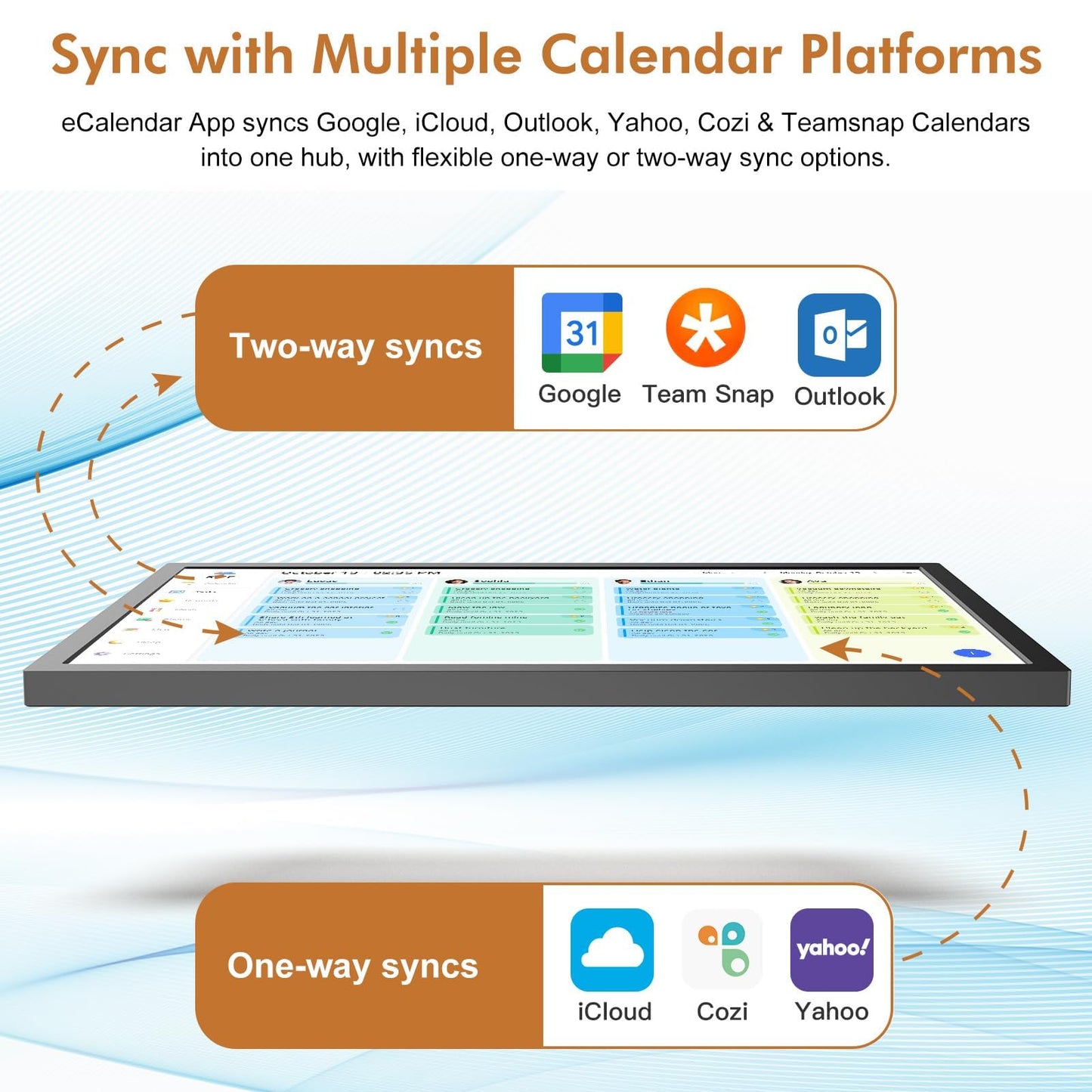 27-inch Wall Planner Digital Calendar-Chore-Chart - Full HD Interactive Touchscreen, Electronic Calendar, Task Rewards System, No Subscription, Sync Online Cal Via App, Wall Mountable, Gift for Dad