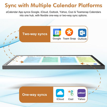 27-inch Wall Planner Digital Calendar-Chore-Chart - Full HD Interactive Touchscreen, Electronic Calendar, Task Rewards System, No Subscription, Sync Online Cal Via App, Wall Mountable, Gift for Dad