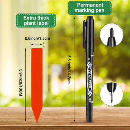 homenote Peat Pots, 4 Inch Seed Starting Pots with Drainage Holes Round(30 Pcs) with 4 Inch Plastic Plant Labels Waterproof Plant Tags(200 Pcs)