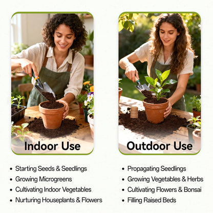 ZeeDix 100 Pack 30mm Organic Coco Coir Seed Starter Pellets, Compressed Coconut Fiber Seed Starter Soil Discs Potting Soil Mix for Indoor Outdoor Plants, Herbs Houseplants Bonsai Vegetables Flowers