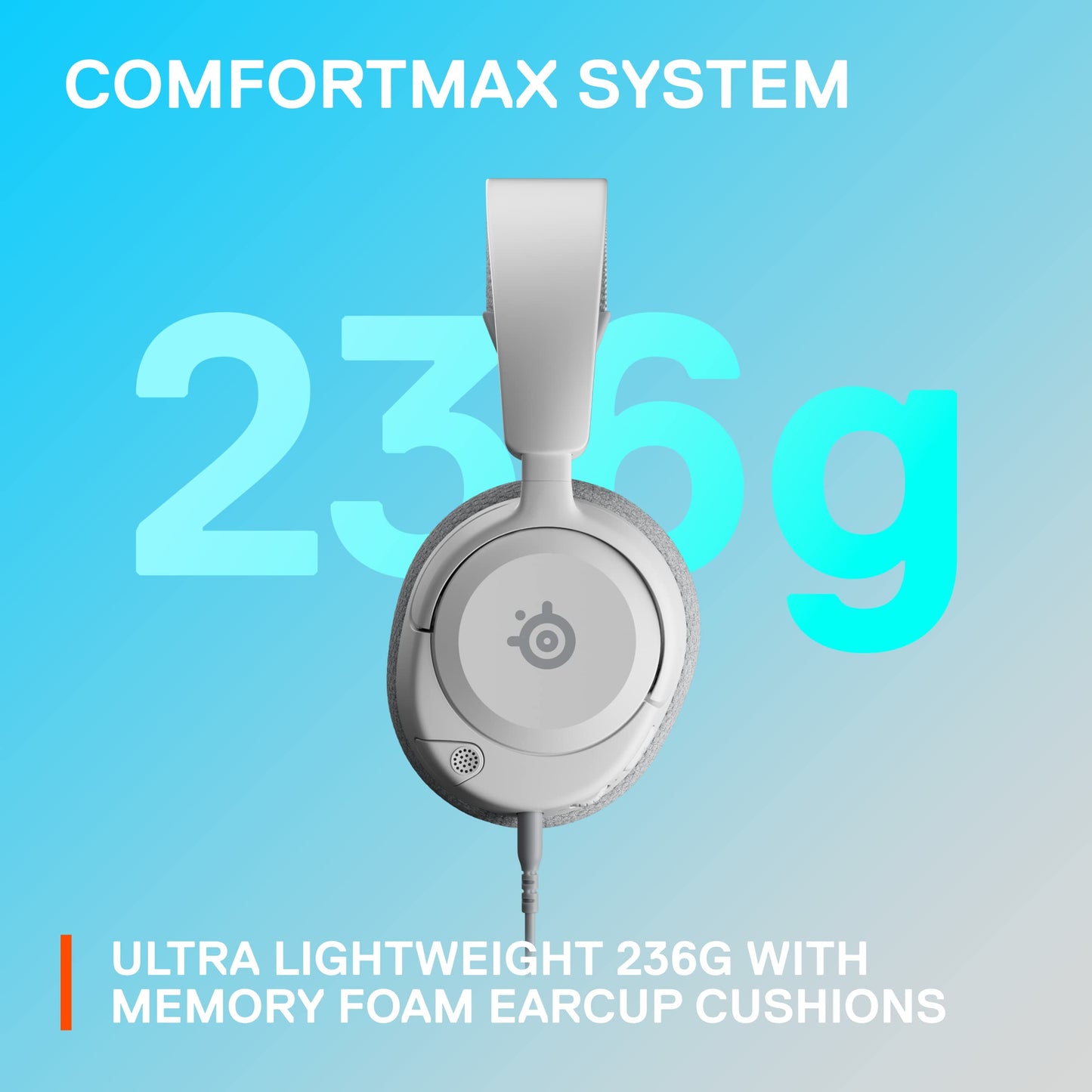 SteelSeries Arctis Nova 1P Multi-System Gaming Headset — Hi-Fi Drivers — 360° Spatial Audio — Comfort Design — Durable — Lightweight — Noise-Cancelling Mic — PS5/PS4, PC, Xbox, Switch - White