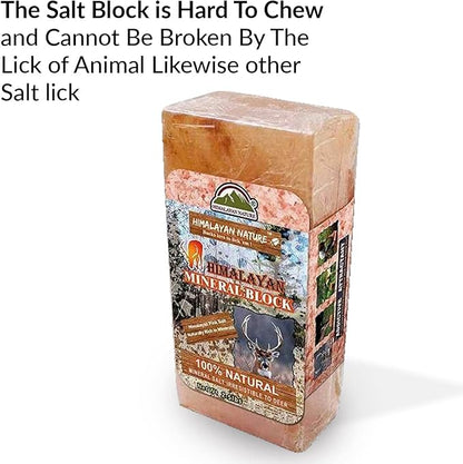 Licking Salt for Deer Block - Animal Licking Mineral Salt Block, Natural Feed Salt Rock for Horse, Deer & Animal, 10 Pound, 2 Counts