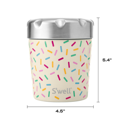 S'well Stainless Steel Ice Cream Chiller, 16oz, Sweet Sprinkle, Triple Layered Vacuum Insulated Container Keeps Ice Cream Frozen For Up To Four Hours, BPA Free