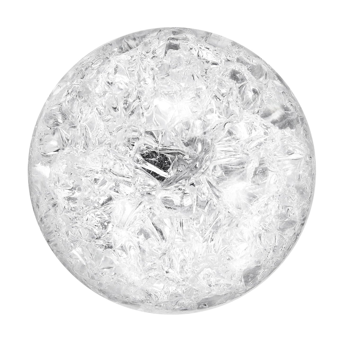 uxcell 50mm/2" Crystal Sphere Ball Ice Cracked Glass Solid Decorative Sphere Crystal Ball Prop Ornament for Feng Shui Divination Fortune Telling Tabletop Fountain Decoration, Clear