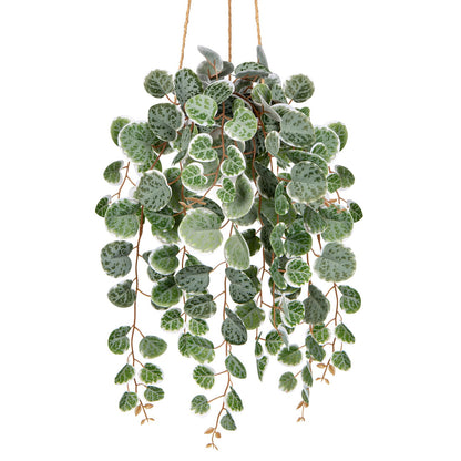 Briful Artificial Hanging Plants with Pot 17'' Fake String of Heart Vines Plants Faux Hanging Greenery for Home Room Office Garden Balcony Patio Front Door Hanging Decor