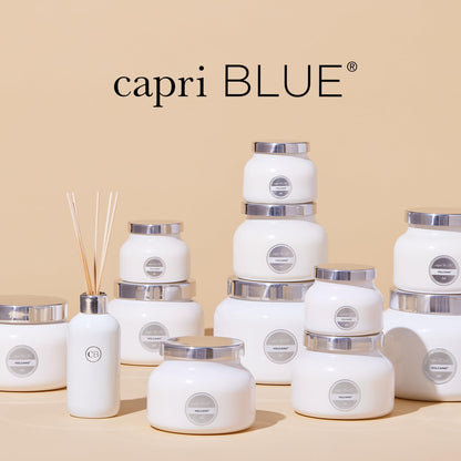 Capri Blue Volcano Reed Diffuser Set, Includes Reeds, Fragrance Oil, and Glass Bottle for Home Décor, Room Fresheners, White (8 Fl Oz)