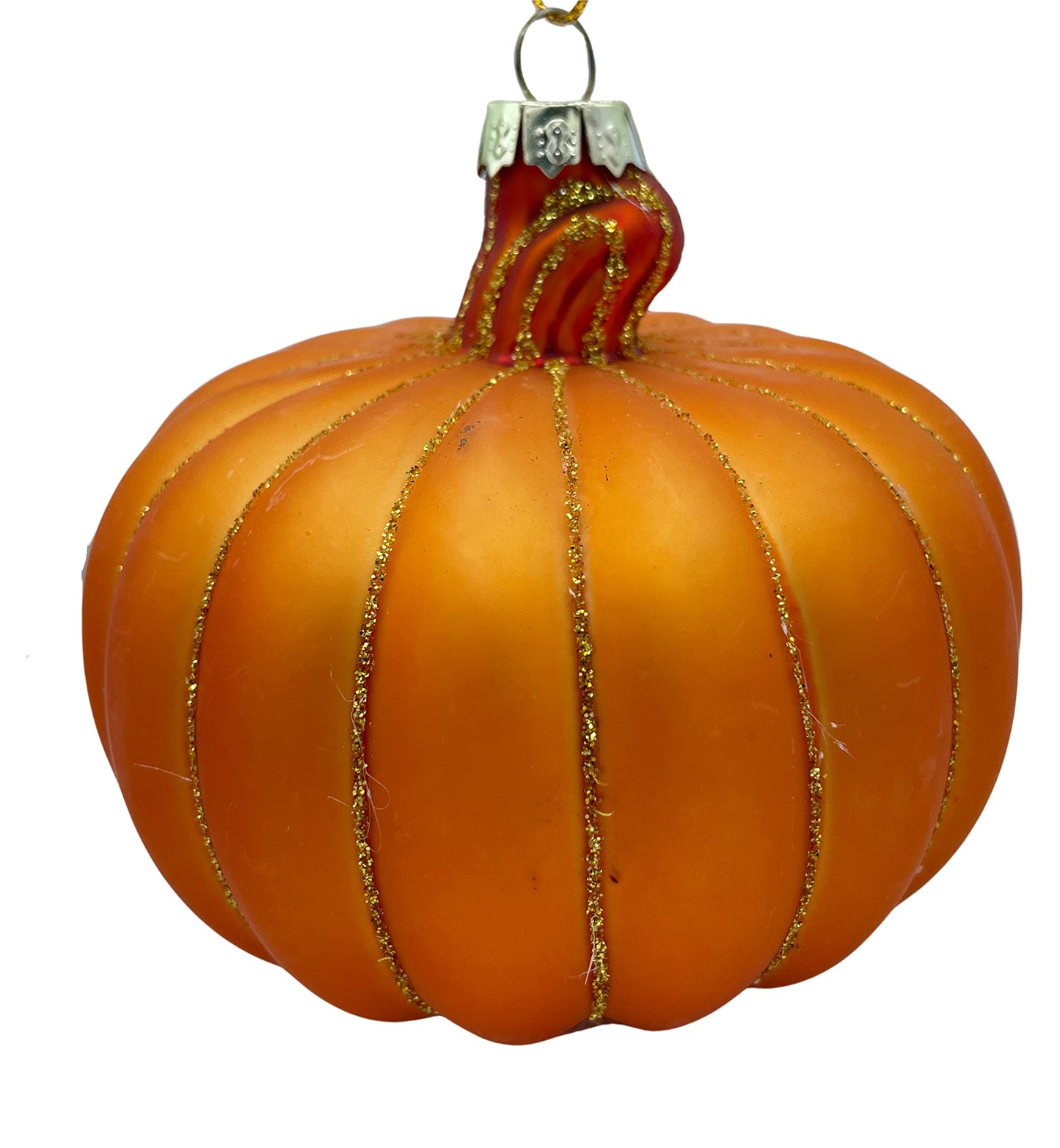 Thanksgiving Fall Pumpkin Blown Glass Christmas Halloween Tree Ornaments