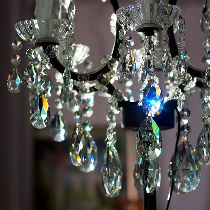 1ft 10pcs Teardrop Crystals Garland, Hanging Chandelier Crystals Prism Beads Chain for Wedding Home Decoration Clear GOLDENHAITAI