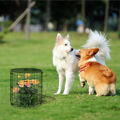 6 Pack Plant Protectors from Animals with Cover, 18PCS 12.6"x11.8" Metal Wire Mesh Cage with Stakes Garden Protection for Rabbits, Chicken, Duck Bunny Barricades for Vegetables, Seedlings and Flower