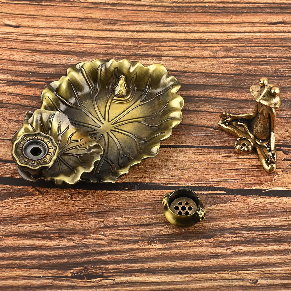 Frog Incense Holder: Incense Burner Holder Waterfall | Backflow Incense Burner, Insence-Stick Holder with 7 Incense Holes, Incense Cone Holder