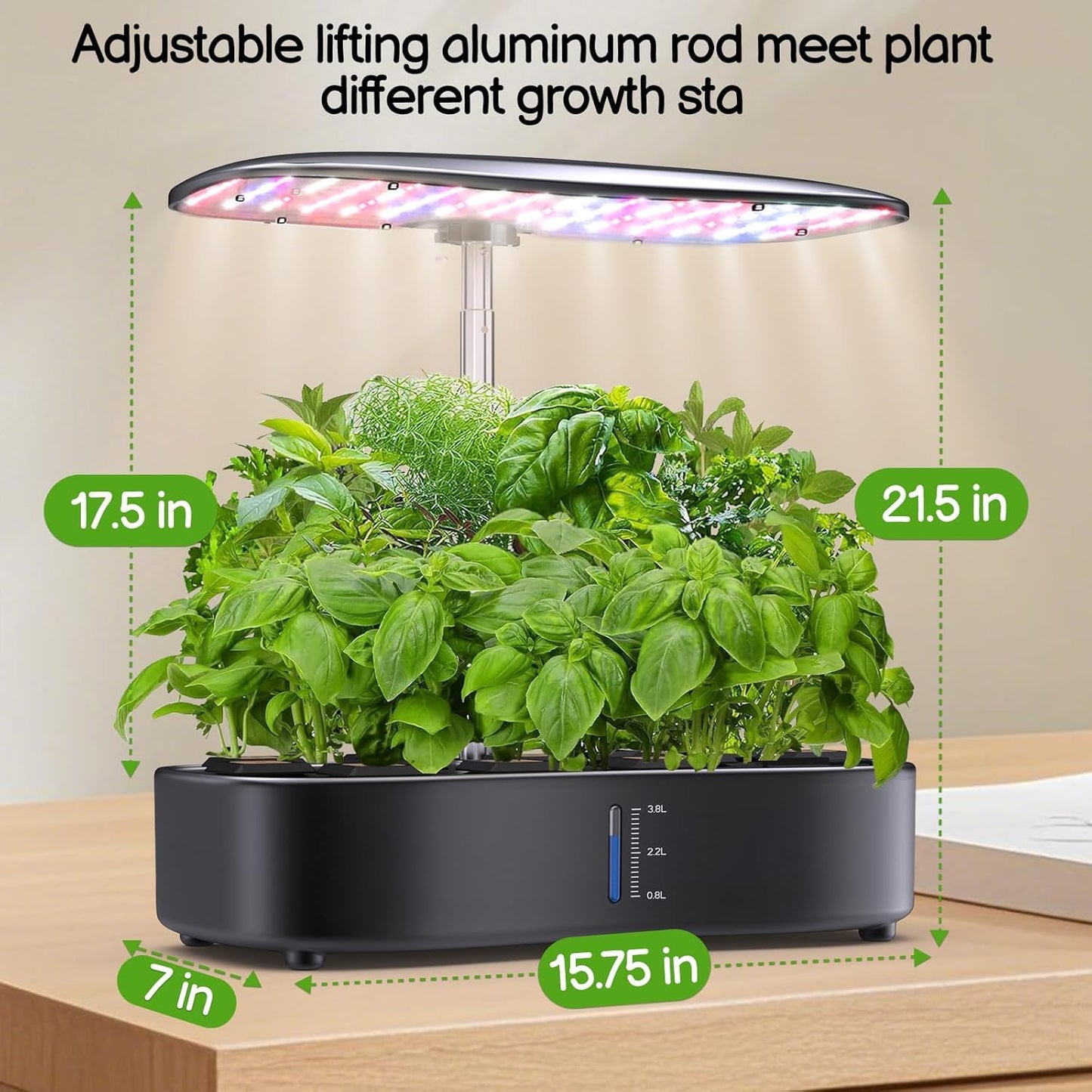 Hydroponics Growing System Kit - 12 Pods Indoor Herb Garden with LED Grow Light, Adjustable Height up to 17", Auto Timer - Perfect Home, Birthday & Mother’s Day Gift for Women