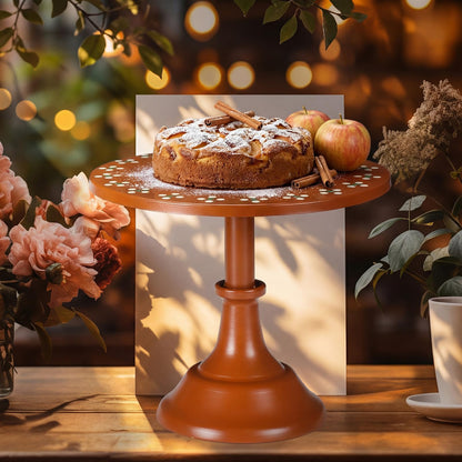 Amyhill 3 Set Mexican De Barro Cielito Lindo Cake Stand Party Decoration 8" 10" 12" Metal Orange Round Dessert Pie Display Holder for Wedding Celebration Birthday Baby Shower Cinco De Mayo(Flower)
