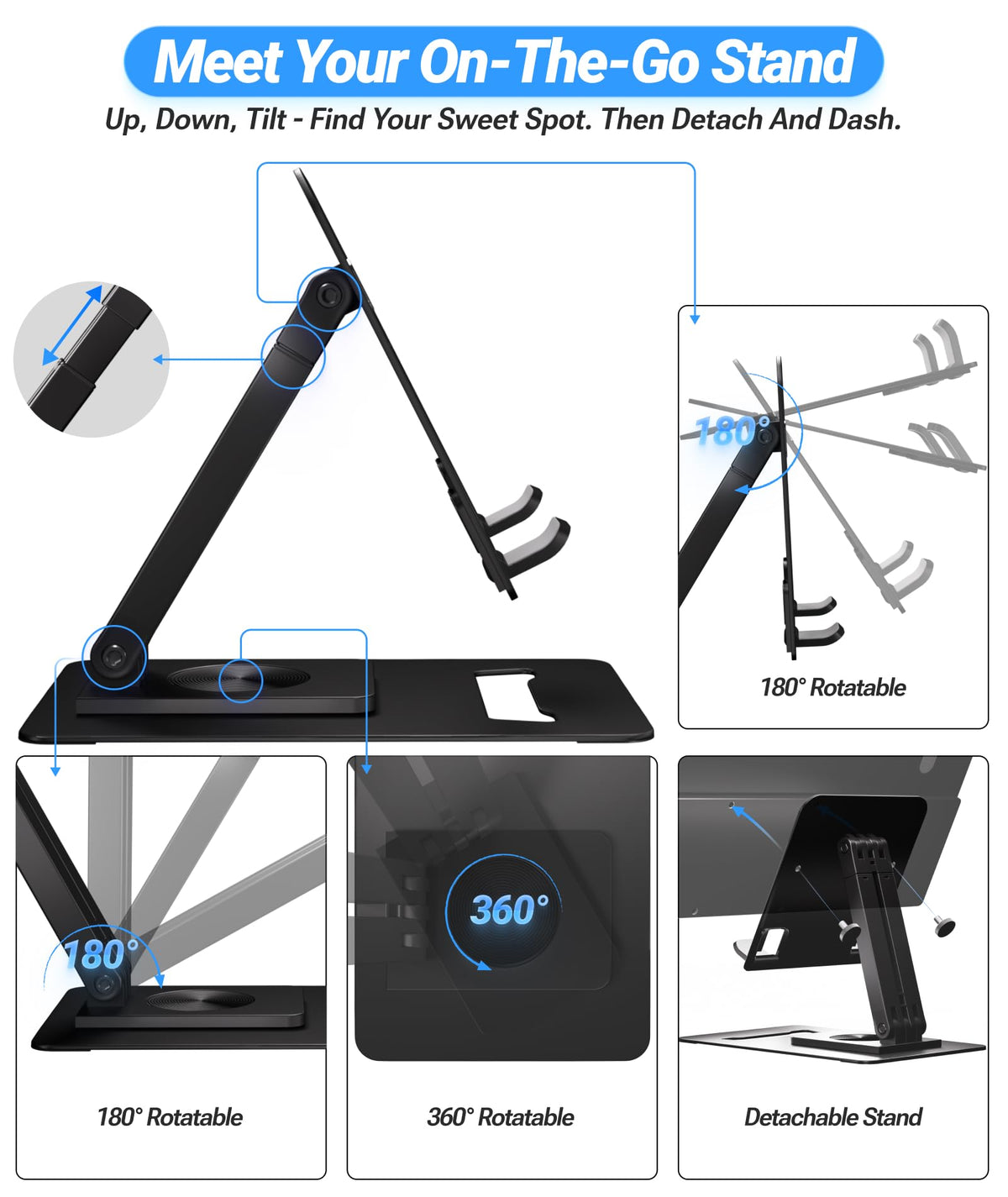 Ingnok Portable Monitor, Ultra Slim 15.6 Inch FHD IPS Laptop Screen Extender with Adjustable Stand, USB C Compatible, Ideal for Travel and Office