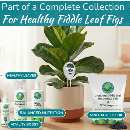 Houseplant Resource Center Fiddle Leaf Fig 3-in-1 Soil Moisture Meter for Plants – Best Indoor Plant Water Meter for Potted Houseplants - Light & Moisture Sensor Probe for Optimal Growth