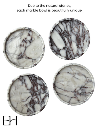 ExcHues 10” Footed Marble Tray and Fruit Bowl for Kitchen Counter