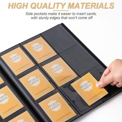 Card Binder 9 Pocket Storage 360 Card Binder,Trading Card Binder Senior and Sturdy Side-Loading Album,Intended For YuGiOh,MTG, TCG,Game Cards & Baseball Card Binde,（Orange）