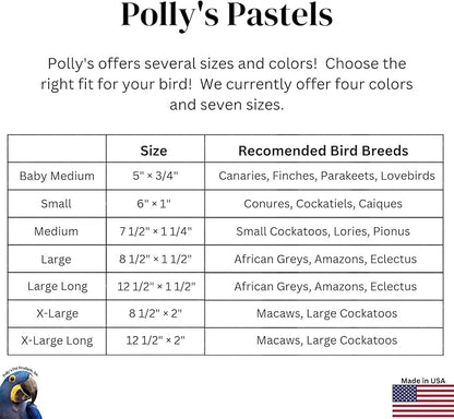 Polly's Pastels Nail Trimming & Beak Conditioning Safety Perch for Cockatiels, Cockatoos, Macaws, Parakeets, Budgies, Parrots and All Other Birds (Blue, Small-1" Dia. x 6" Long)