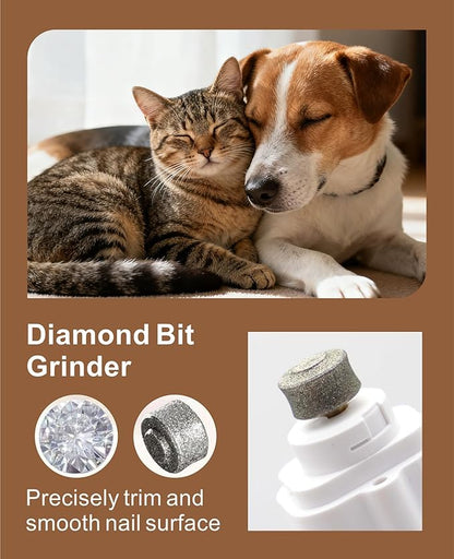 2-in-1 Dog Nail Clippers & Cat Nail Clipper and Grinder,LED Lights & Safety Guard for Medium Small Dogs Cats Claw Trimmer,Claw Grooming Tool for Cats and Small Dogs