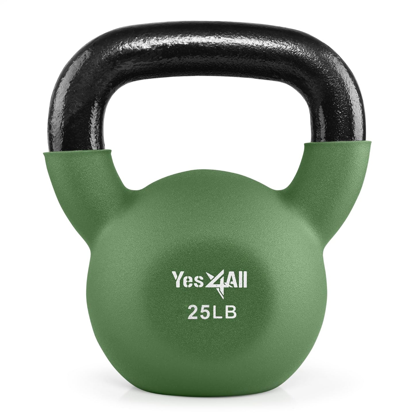 Yes4All Kettlebell, 5-65 LB Neoprene Coated Cast Iron Kettlebells, Wide Grip Handle & Flat Bottom for Swings, Squats, Deadlifts, Push Ups & Full Body Training at Home Gym - Single & Set
