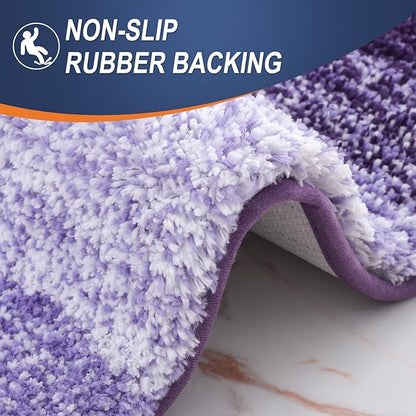 OLANLY Large Bathroom Rugs Mat 40x24, Extra Soft Absorbent Microfiber Bath Rugs, Rubber Backing, Quick Dry, Machine Washable Bath Mat for Bathroom Floor, Tub and Shower, Home Decor Accessories, Violet