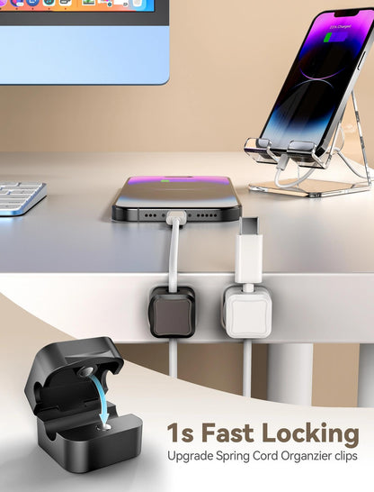 TOPGO Acrylic Cell Phone Stand, Clear Phone Holder for Office Desk, Vanity, Kitchen, Bedside Table, Compatible with iPhone 17/Smartphones/iPad/Switch/Kindle, Office Desk Accessories
