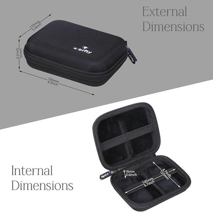 Universal Slim Hard Card Games Cases, Travel Storage Box Holds 200+ Game Cards Compatible with Flip 7/ PM TCG - Fits 2.5×3.5 & 2.25×3.5 Inch Cards (Black)