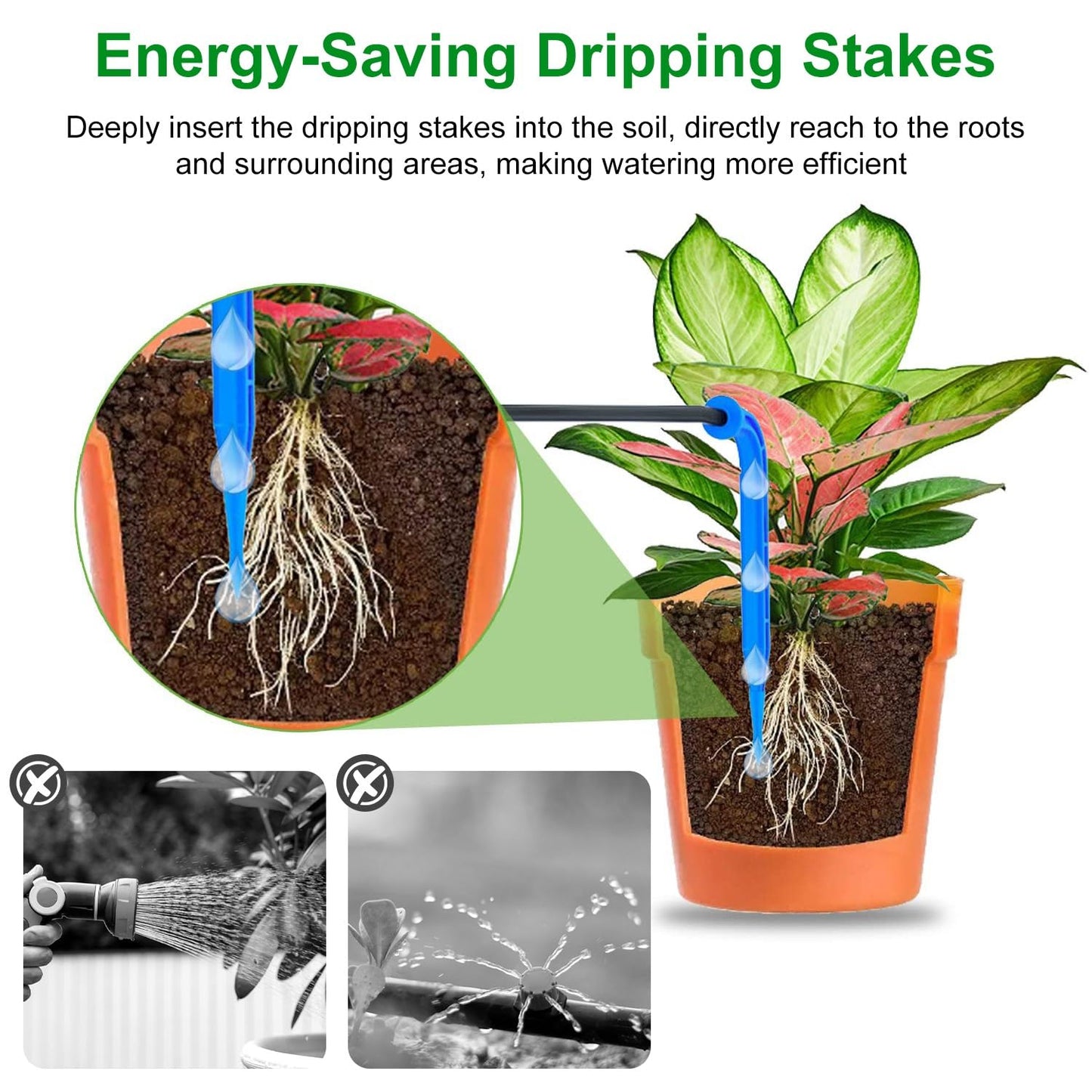 TeqHome Automatic Plant Waterer Indoor for 12 Potted Plants, Self Watering Drip Irrigation System Kit with Programmable Water Timer for Outdoor Indoor Office Garden Balcony Vacation Patio Greenhouse