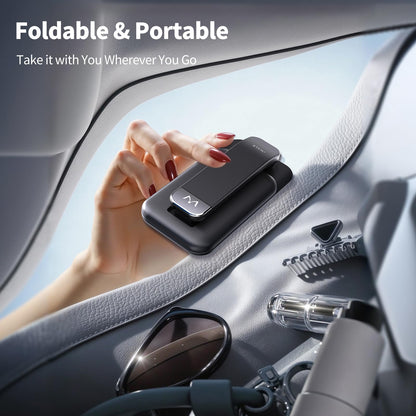 iWALK Magnetic Cell Phone Stand for Desk, Angle and Height Adjustable Mobile Phone Holder, Foldable Magnet Stand for iPhone 17 16 15 14 13 12 Pro Max and iPad, Cell Phone Holder for Samsung, Black