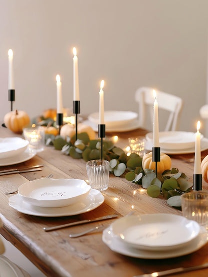 ECHFSM Matte Black Taper Candlestick Holders,Taper Candle Holders Set of 6,Metal Taper Candle Sticks Stand Holders,Modern Decorative Candle Holders for Wedding Certerpieces,Festive, Mantel,Home,Party