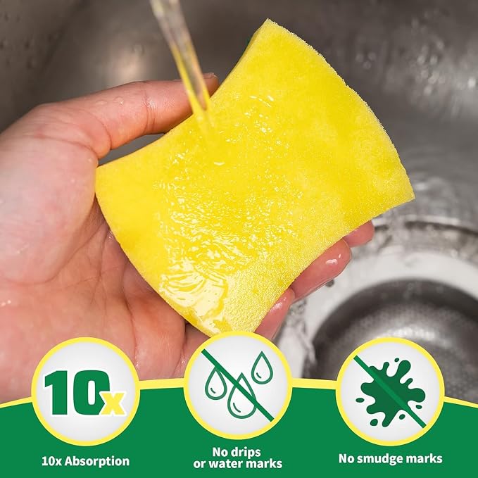 Sponges Kitchen, Heavy Duty Dish Sponge 60 Pack, Scrub Cleaning Sponge for Dishes, Non-Coated Cookware, Sink & Countertops, Multipurpose Cleaning Supplies for Home, Kitchen & Bathroom