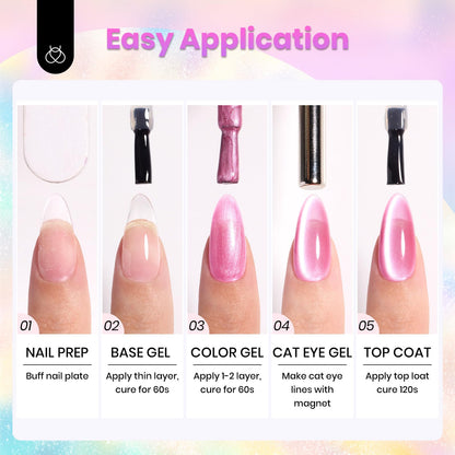 Beetles Halloween Gel Nail Polish Set – Wicked Mystic 8 Colors Gel Polish Kit, Gold Silver Black Green Blue Cat Eye Purple Red Glitter with Nail Art Accessories UV LED Soak Off Manicure Gift for Women