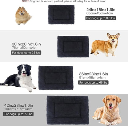 BVAGSS Reversible Dog Crate Pad, Memory Foam Pet Bed Mat, Soft Warm Machine Washable Sleeping Kennel Mattress for Small Medium Dogs XH079 (30''x20''x1.6'',Dark Grey)