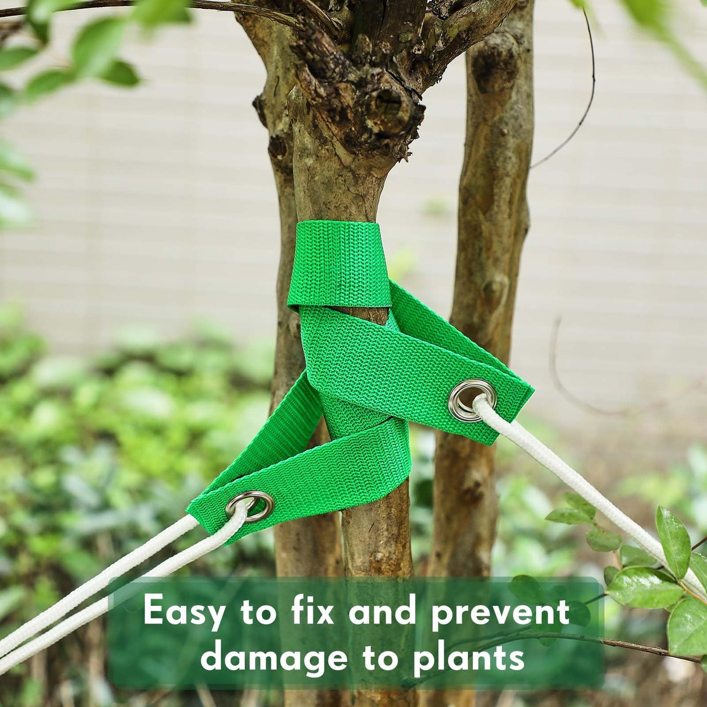 32 Pieces 15.74 Inches Tree Straps for Staking with Grommet Heavy Duty Tree and Plant Supports Stakes for Guying Staking Newly Planted Sapling Straight and Hurricane Protection (Green)