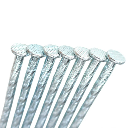 50/100/150 Pack 6" Solid Galvanized Non-Rust Metal Garden Stakes Spiral Landscape Edging Anchors for Paver Edging, Gardening, House Construction, etc (50)