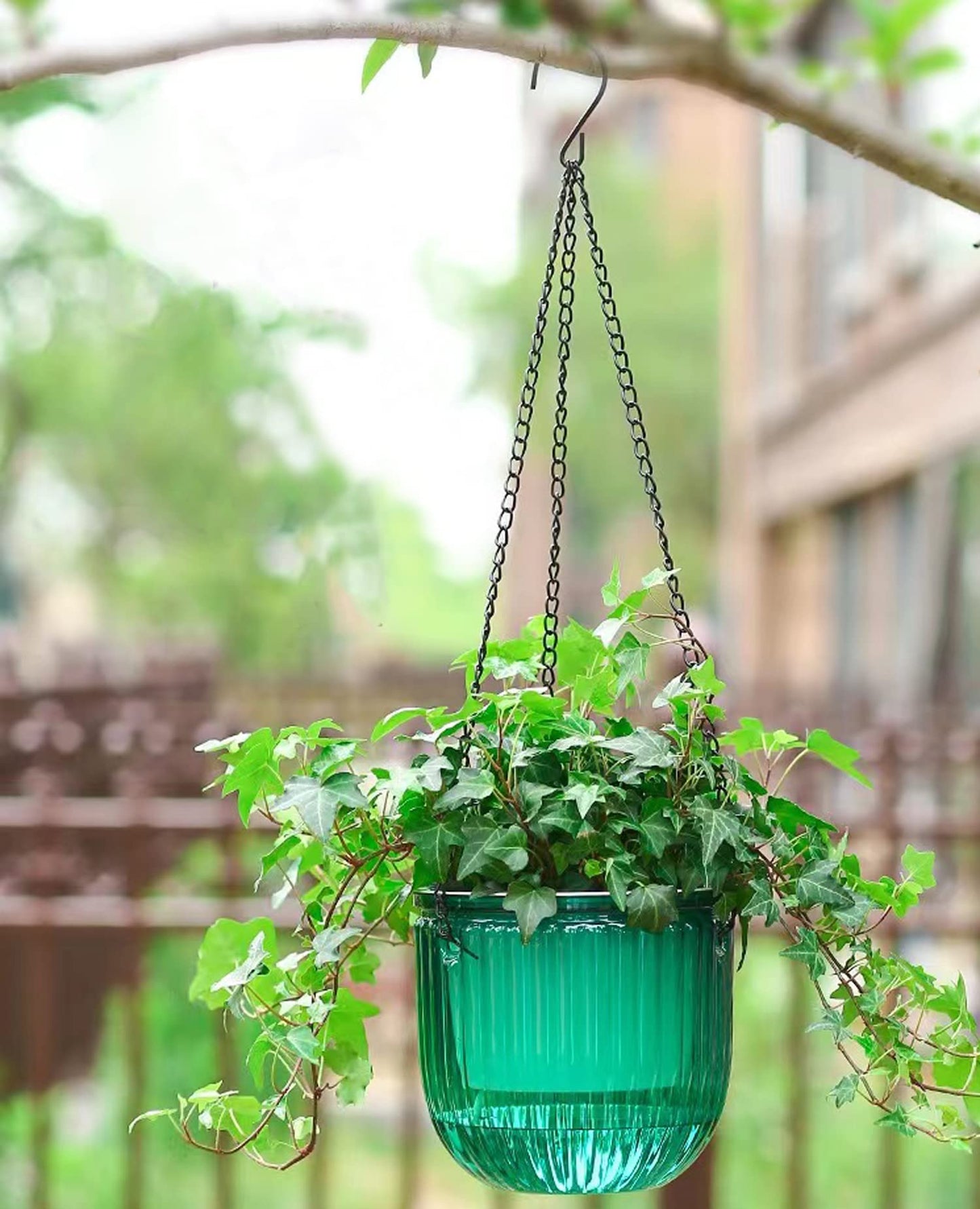 Melphoe 2Pack 6.5'' & 1Pack 8.3'' Self Watering Hanging Planters