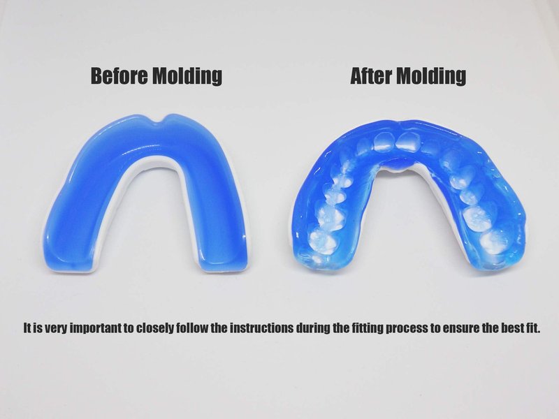 COOLLO SPORTS Boil and Bite Mouth Guard (Youth & Adult) DA Custom Fit Sport Mouthpiece for Football, Hockey, Rugby, Lacrosse, Boxing, MMA (Free Case Included!) (Pumpkin Orang & Black, Ages 11 & Above)