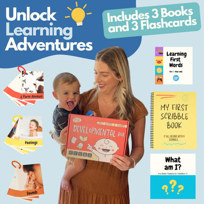 Speech Therapy Materials & Learning Toys for 1-2 Year Old, Preschool Learning Activities with Phonic Baby Flash Cards for 12 to 18 Months, Montessori Toys, First Words & Board Books by Pidoko Kids