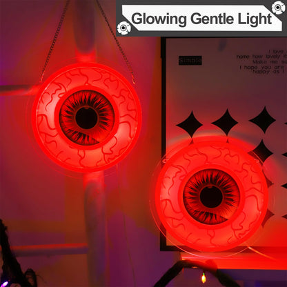 Halloween Window Decorations Indoor Lights, Eyeball Shaped Neon Signs, Red Led Lights Battery Operated Or USB Powered,Cute Gothic Decor for Home, Room, Wall, Office, Mental(2Pack)
