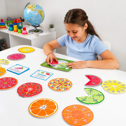 Simply Magic 166 PCS Magnetic Fraction Tiles and Circles & 112 PCS Yummy Magnetic Fractions