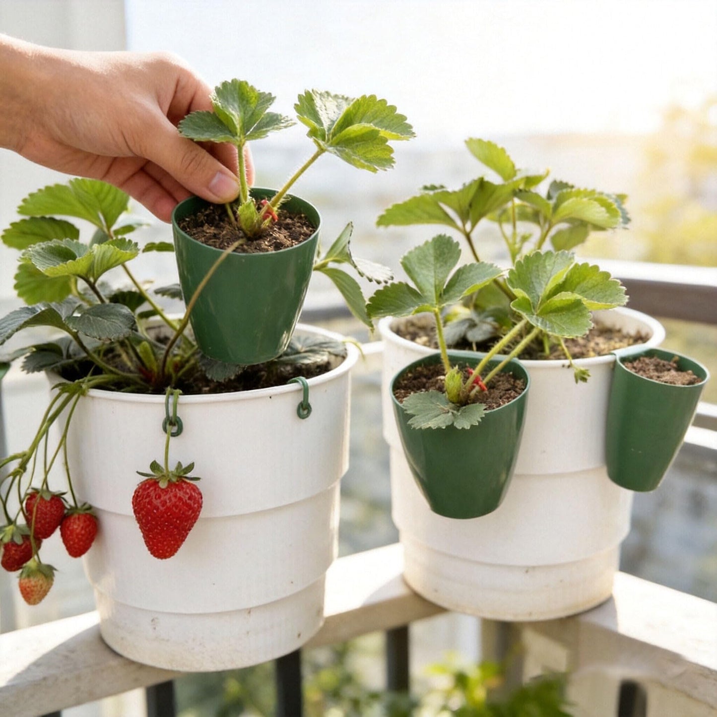 Propagation Cups 2-in-1 Wall Hanging Rooting Cup Kit, 10 Pcs Strawberry Propagation Cups for Easy Plant Propagation, Space Saving for Garden Balcony Greenhouse Use (3.5 in)