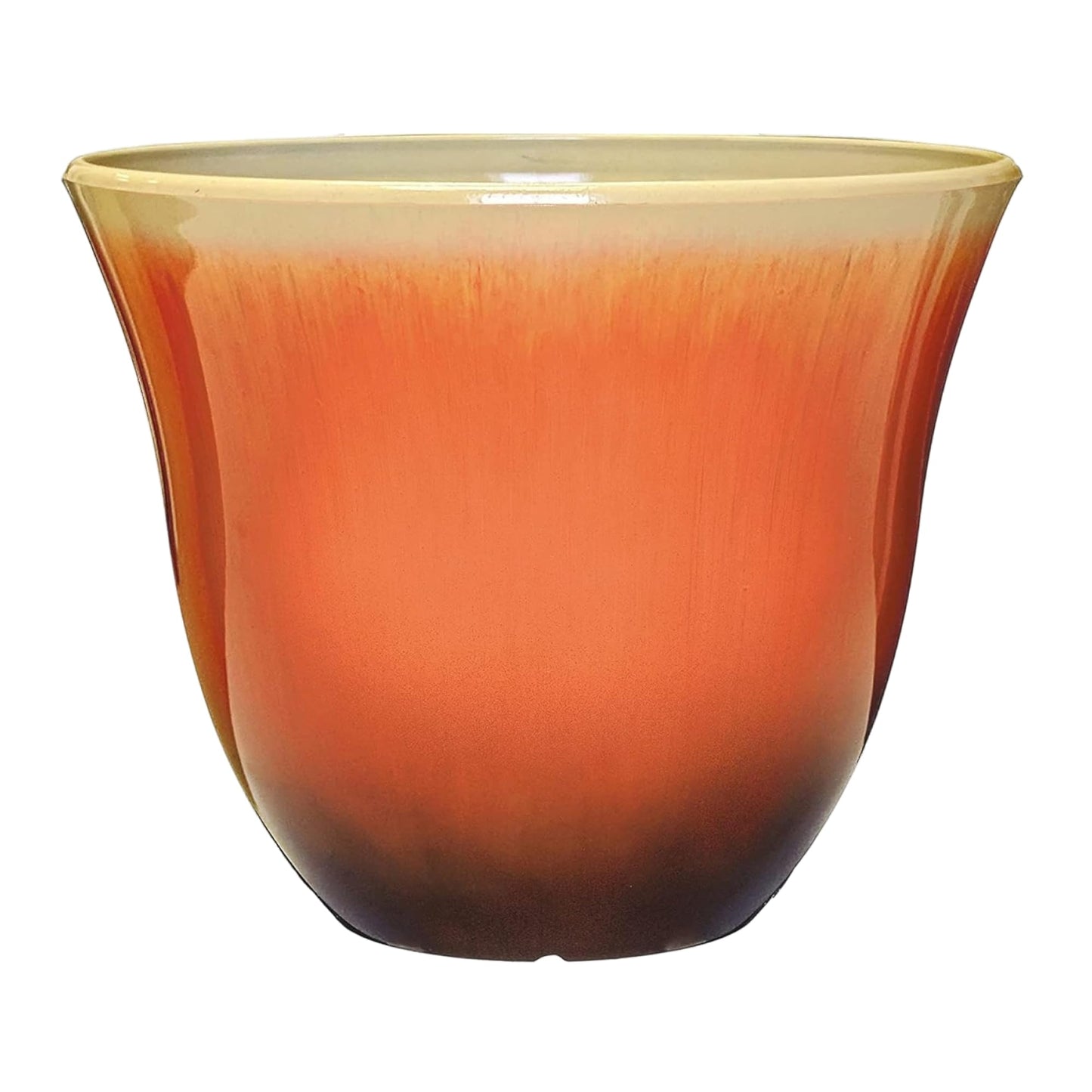 Classic Home and Garden by Growscape Honeysuckle Resin Planters - Lightweight Indoor & Outdoor Plant Pots - UV-Resistant Plastic Flower Pots - Pot Planters for Flowers & Herbs (13" Tequila Sunrise)