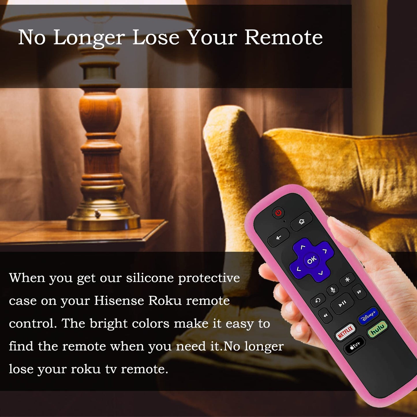 Silicone Protective Controller Cover fits for Roku TV Voice Remote | Element Roku | Westinghouse Roku TV Controller Cover,Glow in The Dark