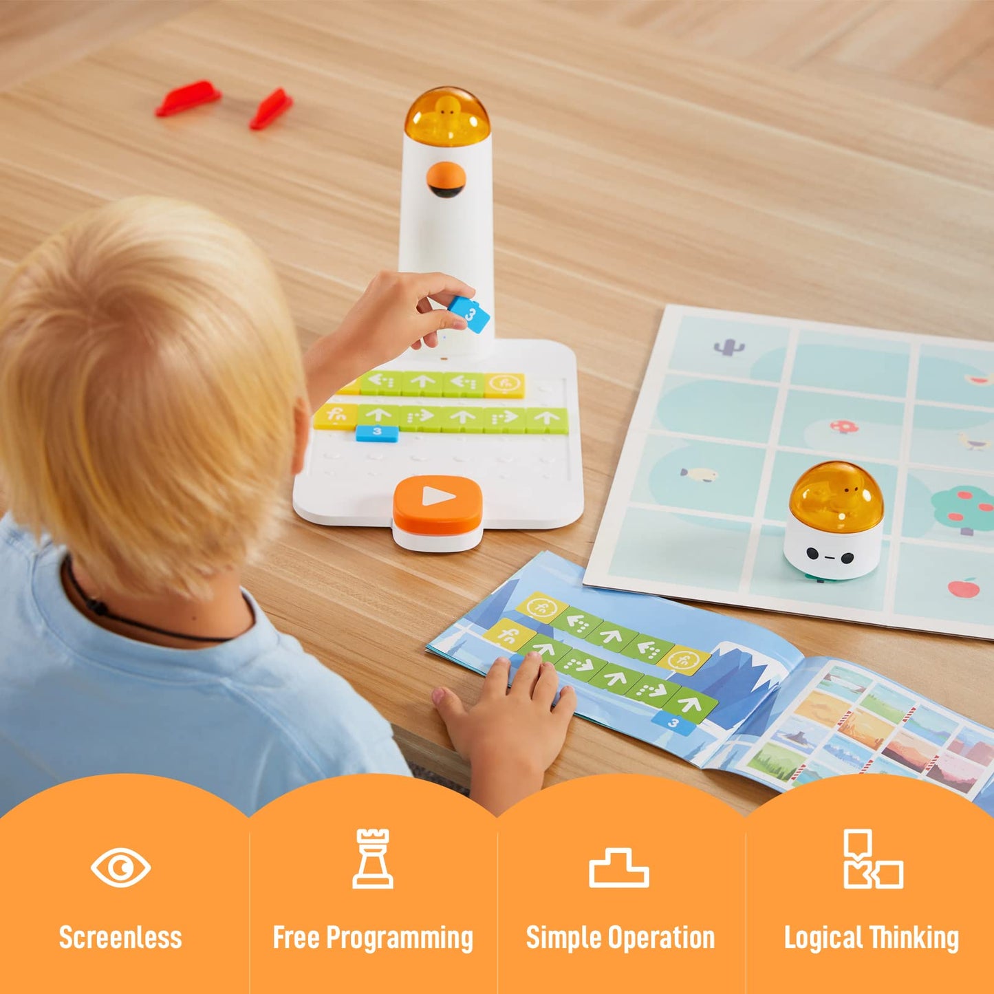 MatataStudio Coding Robot Set for Kids Ages 4+, STEM Robotics for Toddles to Learn Early Programming, Educational Toy for Homeschool & Classroom Ages 4-10