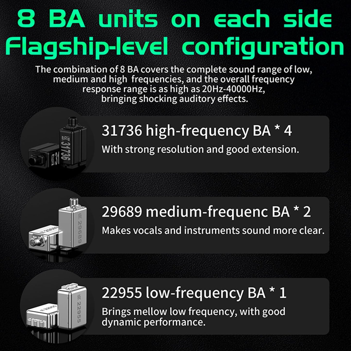 CCA KZ AS16 PRO in Ear Monitor Headphones 16BA Balanced Armature Drivers HiFi IEM Earphones High Clarity Gaming Earbuds for Musicians Singers Audiophile Dj Drummers