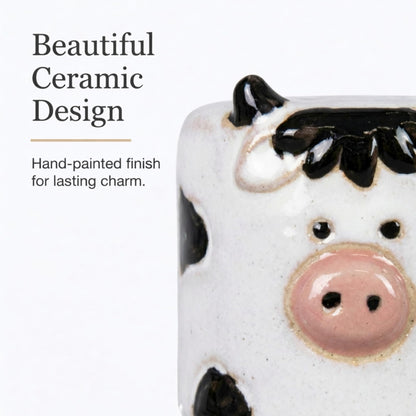 The Bridge Collection Cute Ceramic Cow Salt and Pepper Shakers