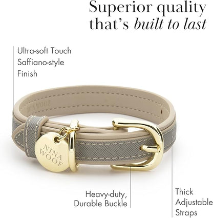 Vegan Leather Collar by Nina Woof