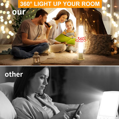 Light Therapy Lamp 10000 Lux, Happy Sun Lamp UV-Free with 3 Color Temperatures, Adjustable Brightness, Timer & Memory Function, Bright Sunlight Lamps, Full Spectrum Light Perfect for Home, Office
