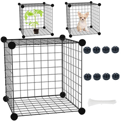 Vistnale 5 Sheet Plant Protectors from Animals, 12x12 Plant Cage, Heavy Duty Chicken Wire Cloche with Fixed Buckle, Garden Cloches for Plants ＆ Pet Cage| Cages Supports