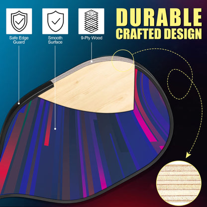 DULCE DOM Pickleball Paddles Set of 4, USAPA Approved Pickleball Paddles Rackets Set, 4 Lightweight Paddles with 4 Pickle Balls and Portable Bag for Beginners Indoor Outdoor Sports