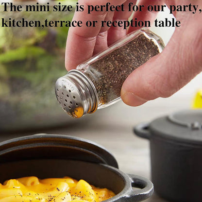 10pcs Salt and Pepper Shakers, Salt Pepper Shakers, Salt and Pepper Shakers Set, Small Glass Salt Shaker Bottle for Kitchen